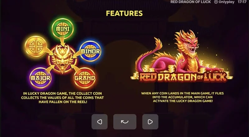 Red Dragon of Luck - jackpots Mini, Minor, Major e Grand
